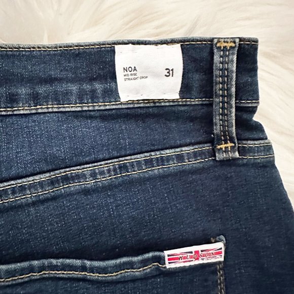 NWT HUDSON Noa JEANS Size 31 Mid Rise Crop Straight Leg Effrie Wash Blue NEW - Picture 14 of 15